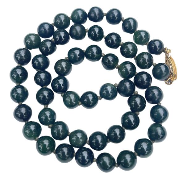 Vintage Jade Bead Strand 18” - Picture 1 of 6